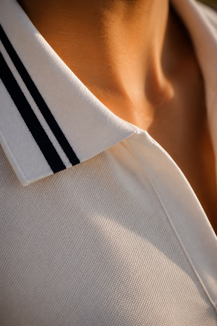The Heritage Club Dress – White & Navy
